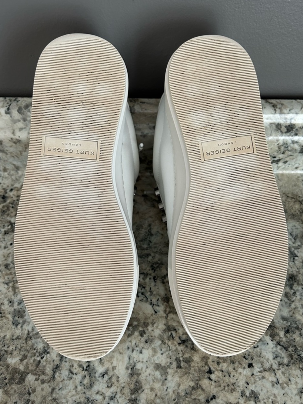 Kurt Geiger London Liviah White Leather Rainbow Crystals Chunky Sneakers Size 37 - Picture 10 of 14